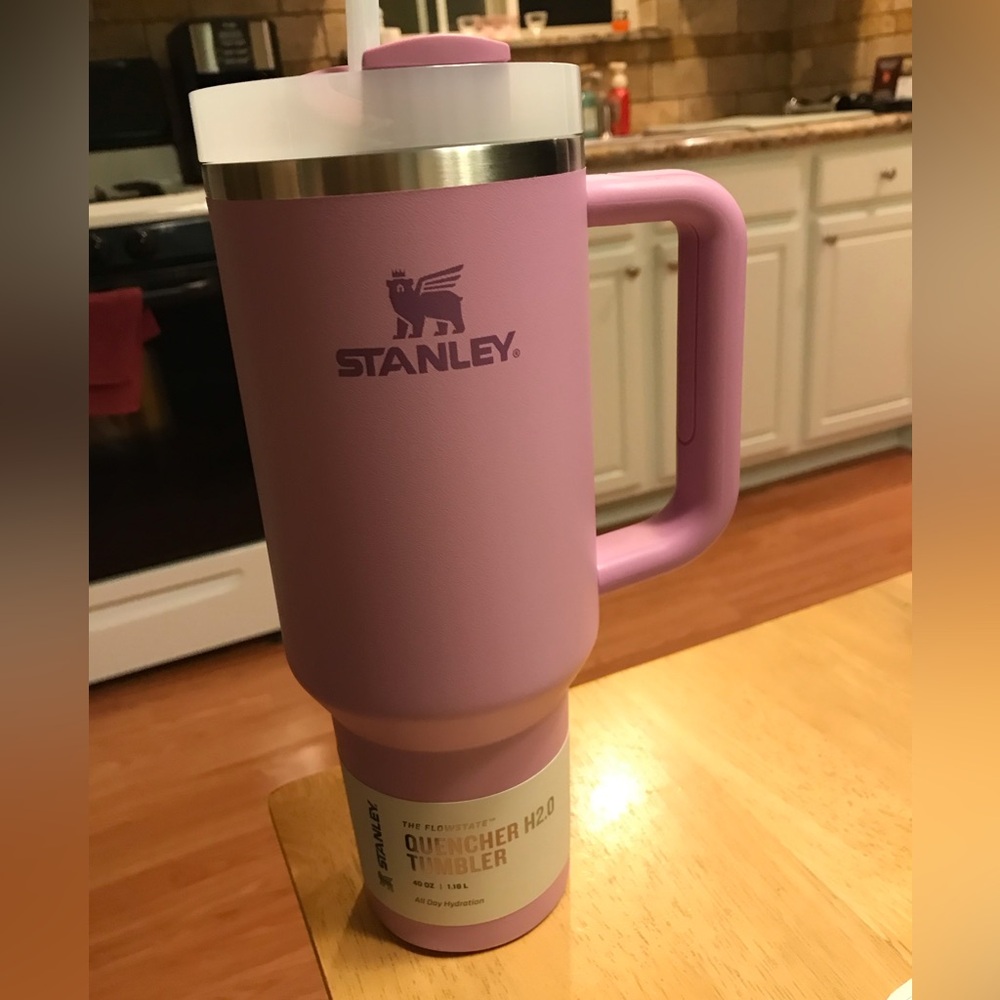 Stanley Lilac Insulated Tumbler with Handle and Straw 40 ounces
